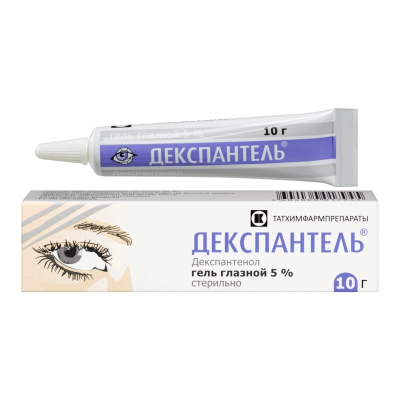 Декспантель 5% гель глазной 10 г
