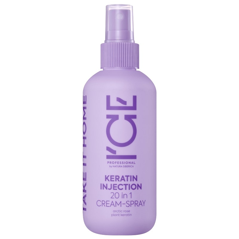 ICE Professional Keratin Injection Крем-спрей кератиновый для повреждённых волос 20в1 200 мл