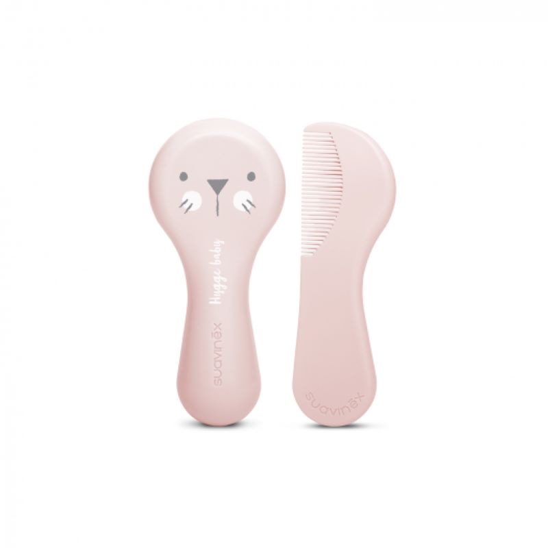 Suavinex Hygge Baby Набор детский расческа + щетка Розовый