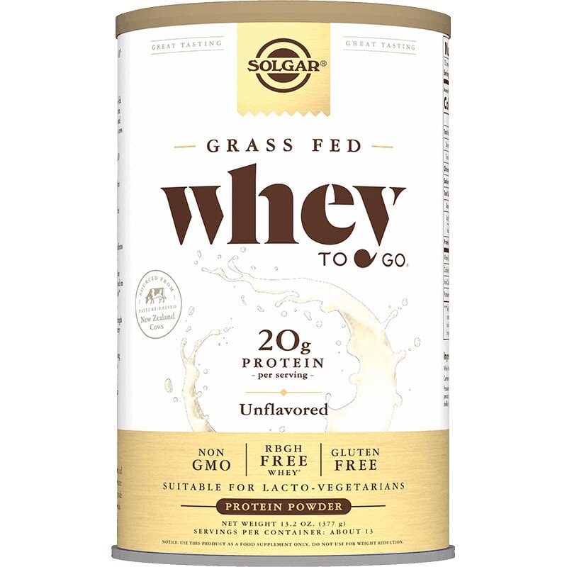Solgar Whey To Go Белковая сыворотка порошок Без ароматизаторов 377 г