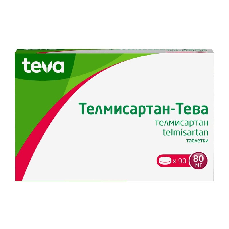 Телмисартан-Тева 80 мг таблетки 90 шт