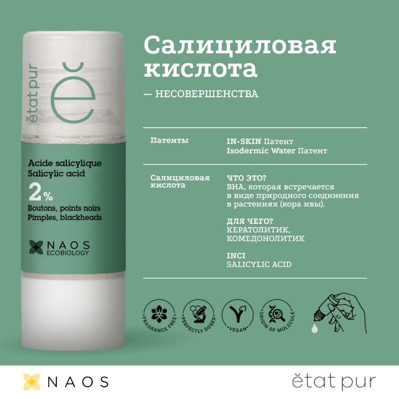 Etat Pur Сыворотка с салициловой кислотой 2% от несовершенств 15 мл