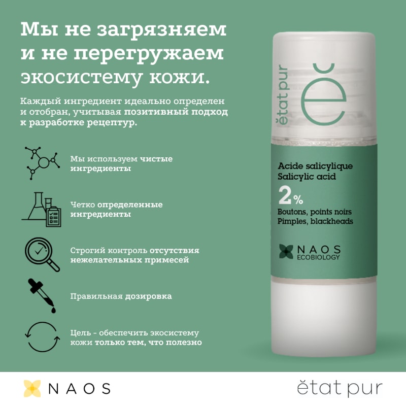 Etat Pur Сыворотка с салициловой кислотой 2% от несовершенств 15 мл