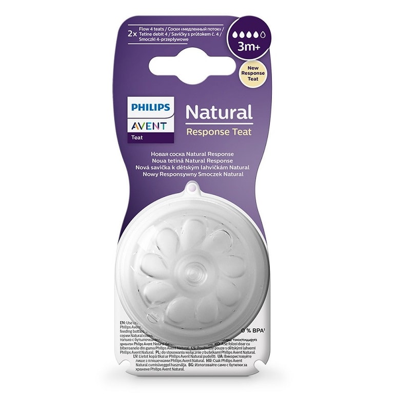 Philips Avent Natural Response Соска силиконовая средний поток с 3 месяцев 2 шт