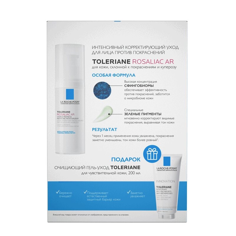 La Roche-Posay Toleriane Набор для чувствительной кожи Гель для умывания 200 мл + Уход 40 мл