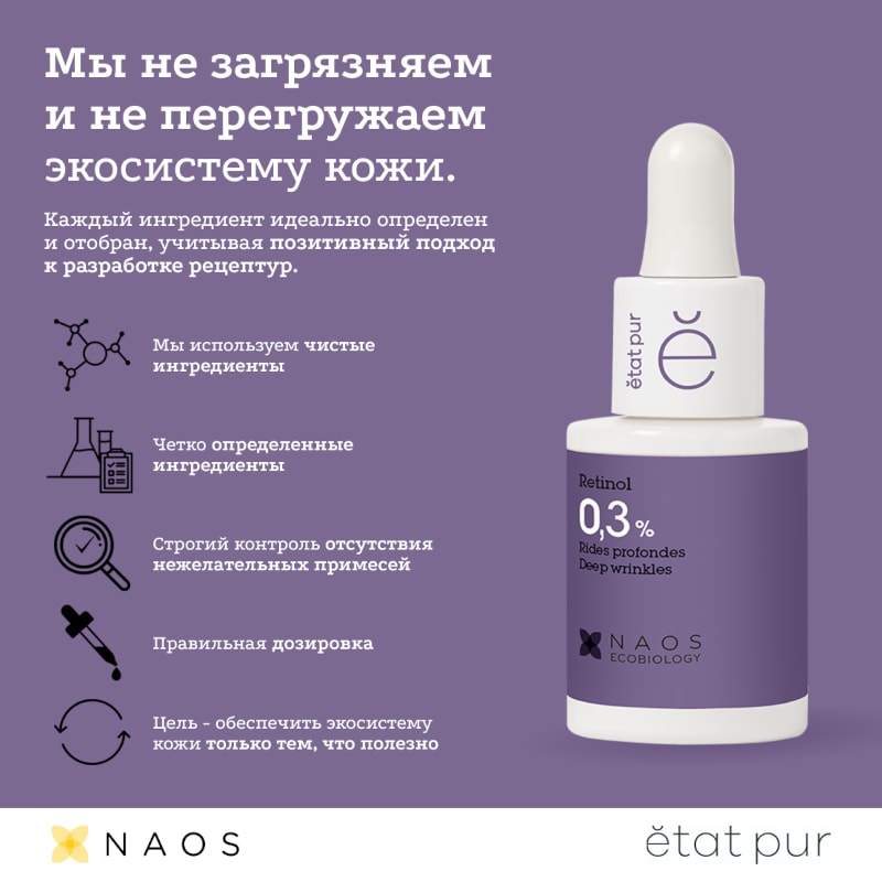 Etat Pur Сыворотка с ретинолом 0,3% от глубоких морщин 15 мл
