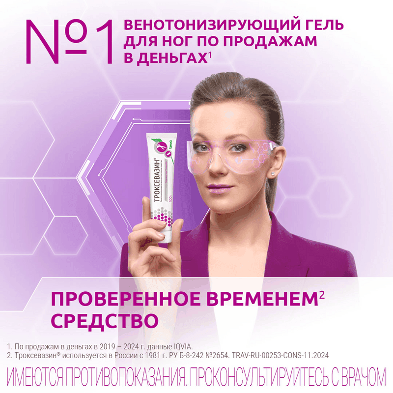 Троксевазин 2% гель для наружного применения 100 г