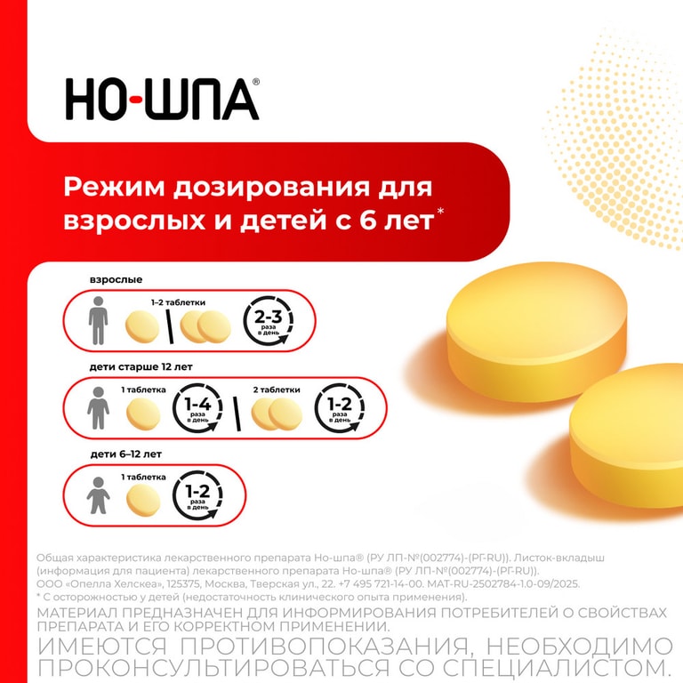 Но-шпа 40 мг таблетки 24 шт