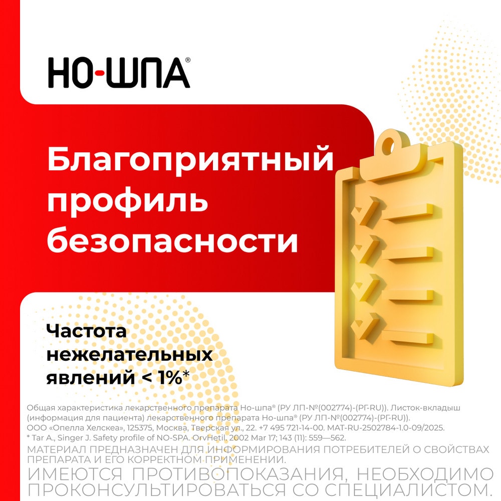 Но-шпа 40 мг таблетки 24 шт