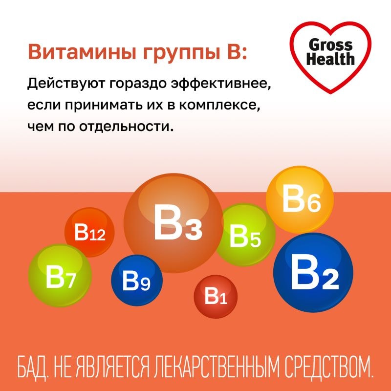 Gross Health Витамины группы В форте таблетки 30 шт