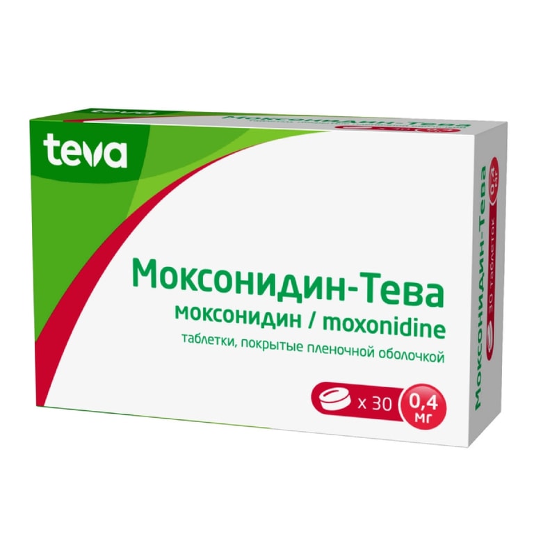 Моксонидин-Тева 0,4 мг таблетки 30 шт