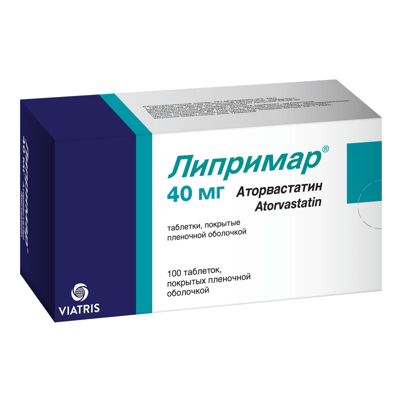 Липримар 40 мг таблетки 100 шт