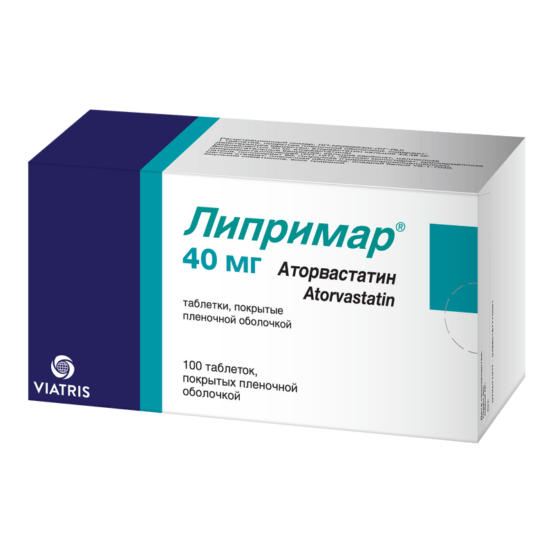Липримар 40 мг таблетки 100 шт