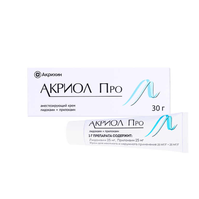 Акриол Про 2,5%+2,5% крем для местного и наружного применения 30 г