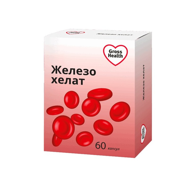 Gross Health Железо хелат капсулы 60 шт
