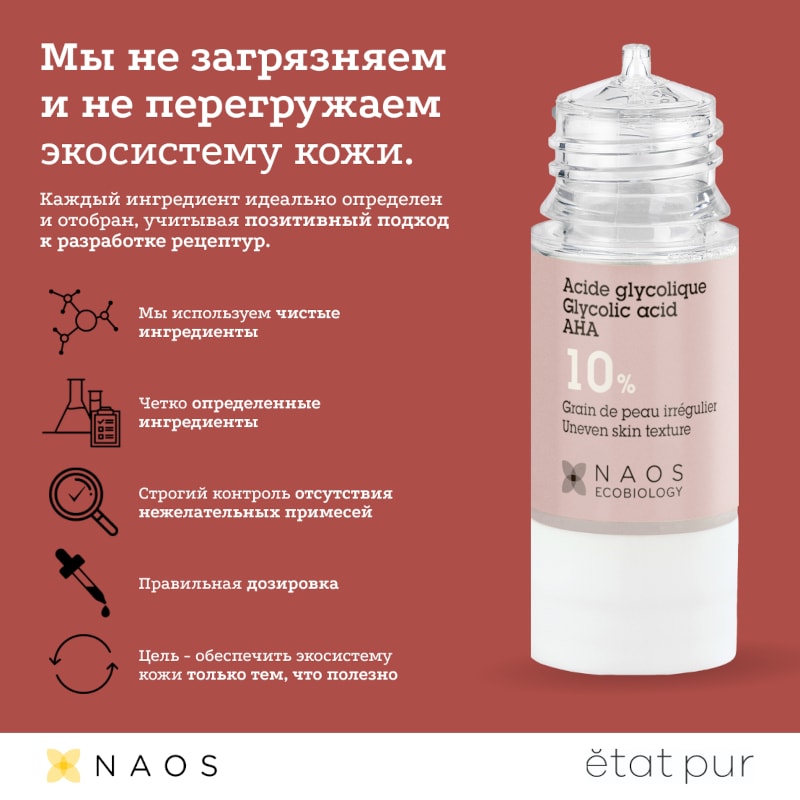 Etat Pur Сыворотка с гликолевой кислотой 10% обновляющая 15 мл