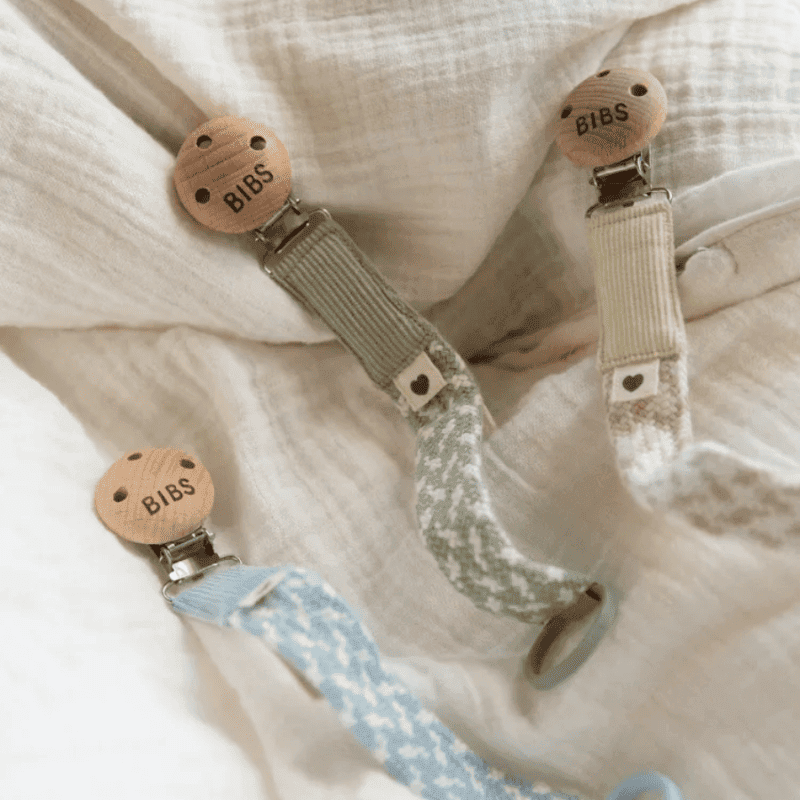 Bibs Держатель для пустышки Baby Blue-Ivory