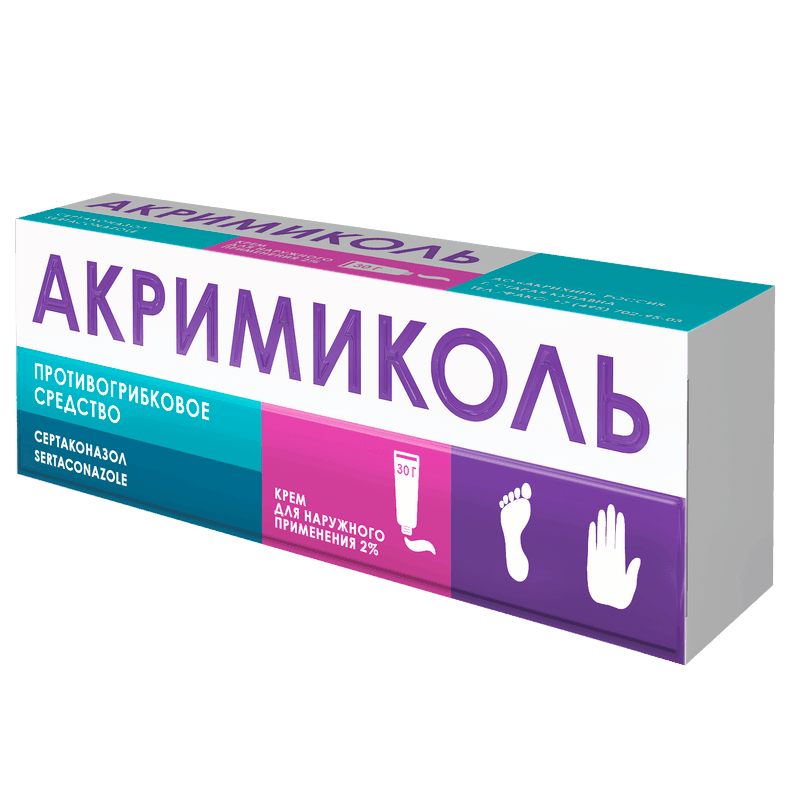 Акримиколь 2% крем для наружного применения 30 г