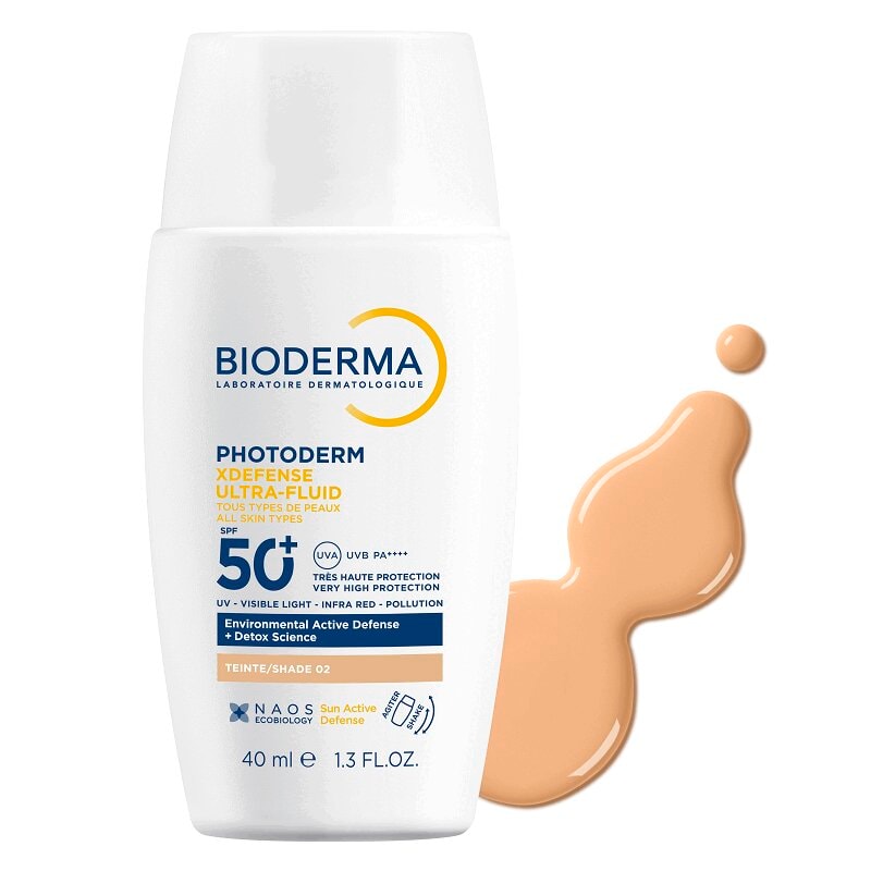 Bioderma Фотодерм Хдефенс Флюид солнцезащитный SPF50+ 40 мл светлый