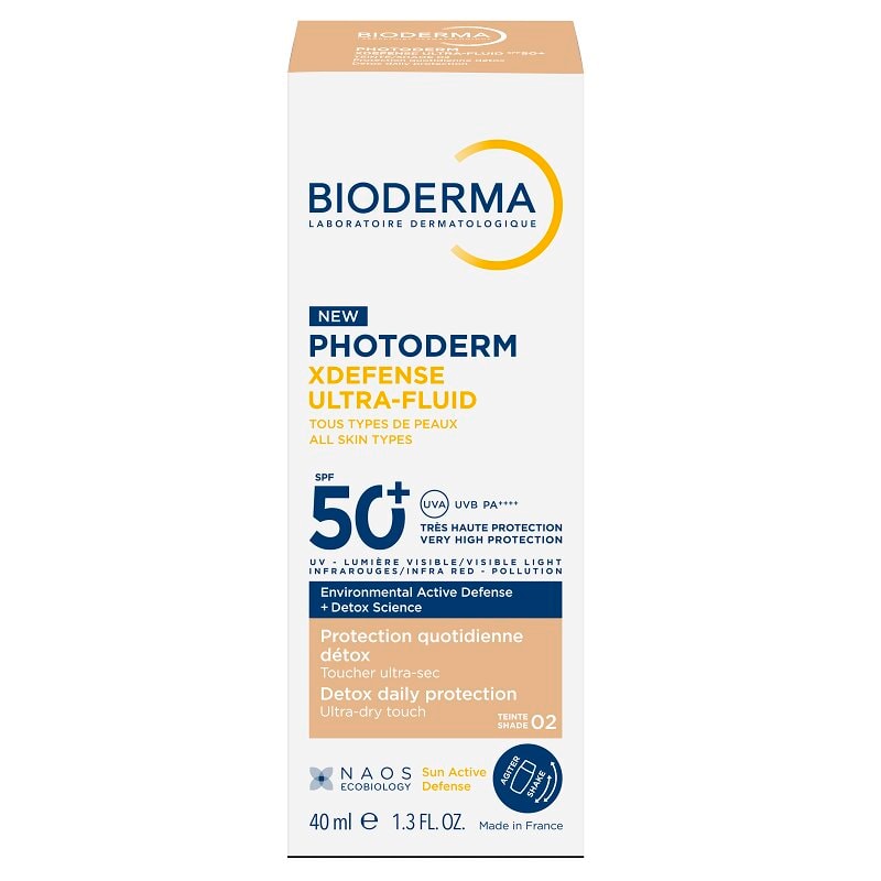 Bioderma Фотодерм Хдефенс Флюид солнцезащитный SPF50+ 40 мл светлый