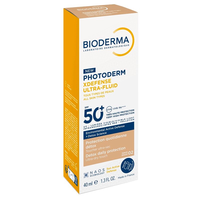 Bioderma Фотодерм Хдефенс Флюид солнцезащитный SPF50+ 40 мл светлый