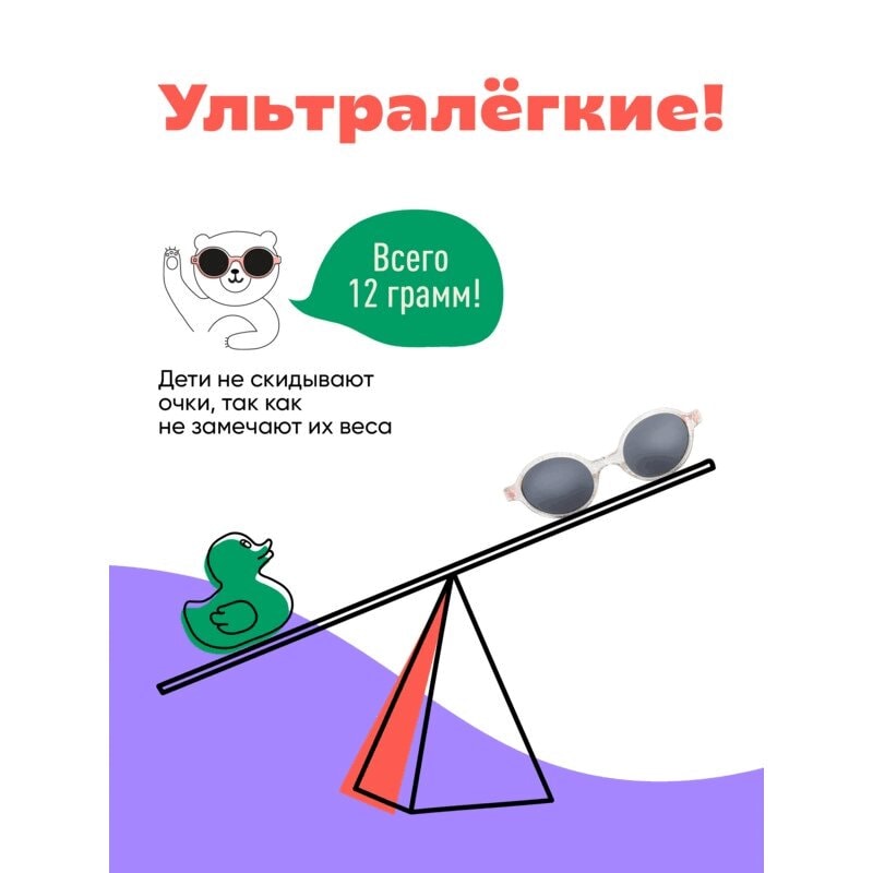 Ки Э Ля Розз Очки солнцезащитные детские с 4 до 6 лет Глиттер