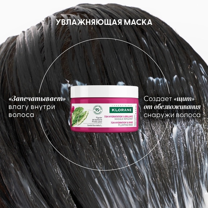 Klorane Маска для волос увлажняющая с опунцией 250 мл