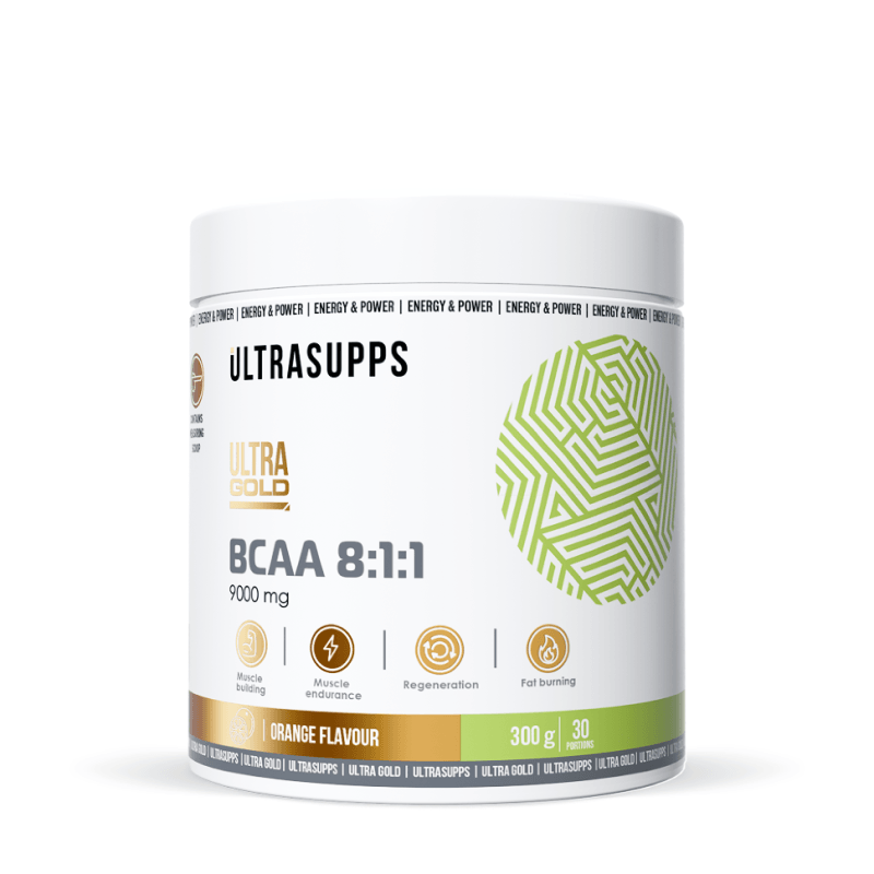 Ultrasupps BCAA 8:1:1 Комплекс аминокислот порошок Апельсин 300 г