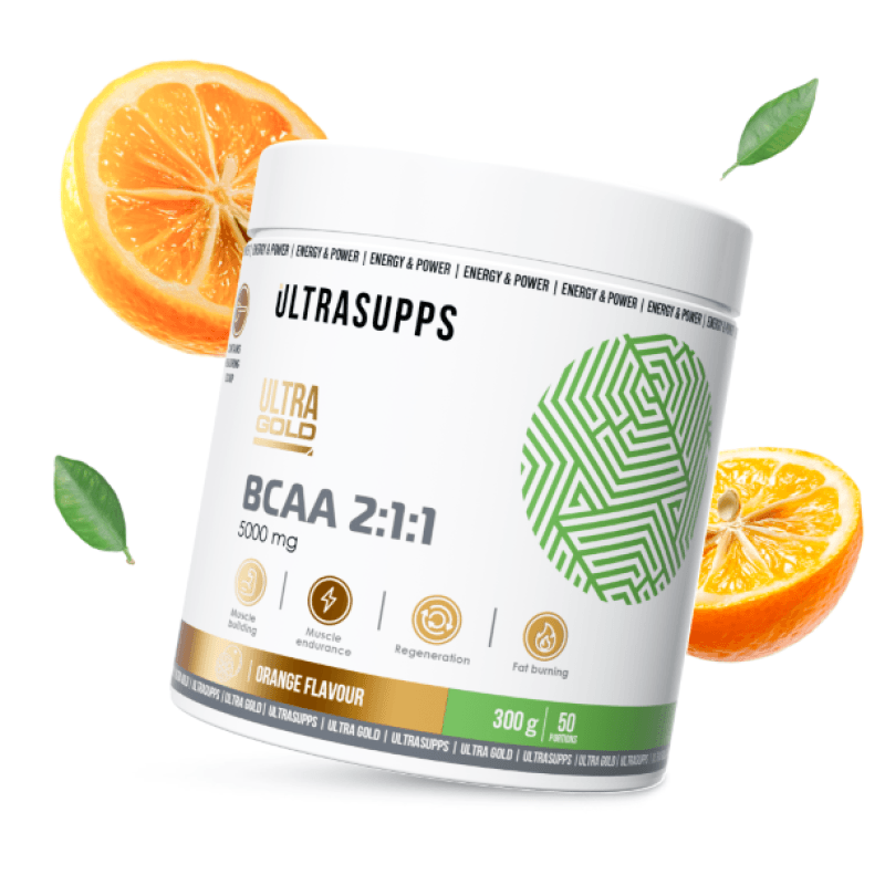 Ultrasupps BCAA 2:1:1 Комплекс аминокислот порошок Апельсин 300 г