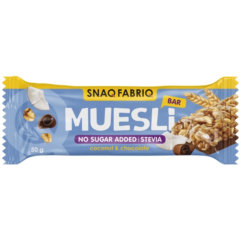 Snaq Fabriq Батончик-мюсли с молочным шоколадом Кокос 50 г