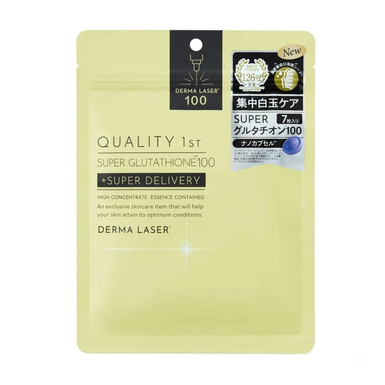 Quality 1st Маска омолаживающая тканевая Супер Глутатион 7 шт