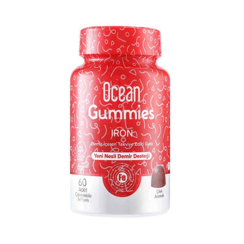 Orzax Ocean Железо пастилки жевательные Клубника 60 шт