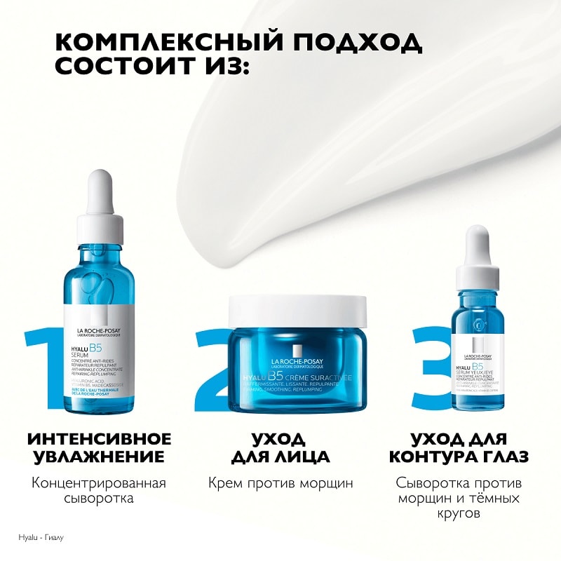 La Roche-Posay Hyalu B5 Крем увлажняющий для лица c гиалуроновым комплексом против морщин 50 мл