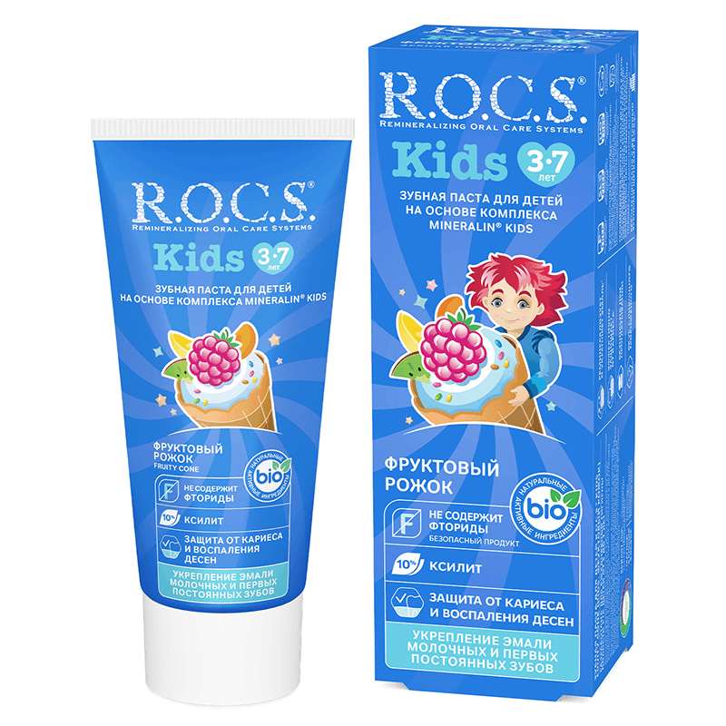 R.O.C.S. Kids Зубная паста для детей 3-7 лет Фруктовый рожок 45 г