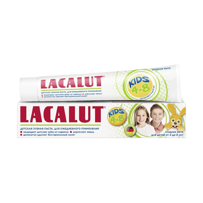 Lacalut Kids Зубная паста для детей 4-8 лет Мята 50 г