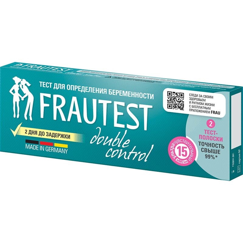 Frautest Double Control Тест на определение беременности тест-полоска 2 шт