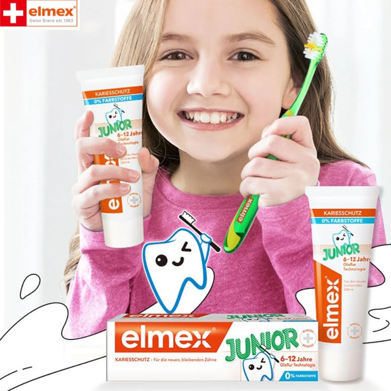 Elmex Junior Зубная щетка для детей 6-12 лет Мягкая