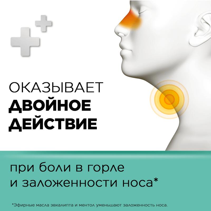 Стрепсилс с Ментолом и Эвкалиптом таблетки для рассасывания 36 шт