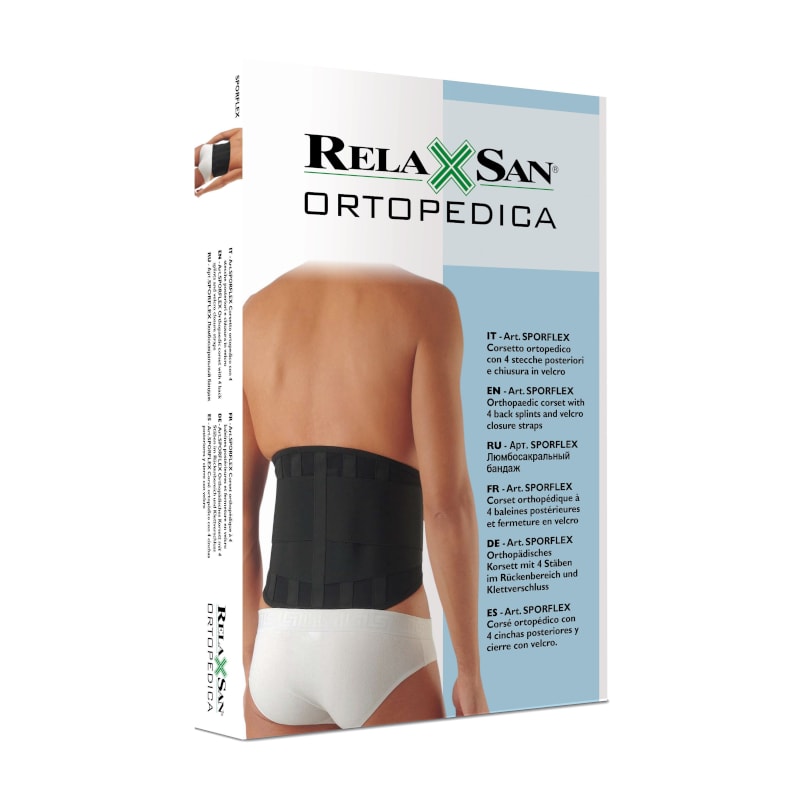 Relaxsan Ortopedica Бандаж люмбосакральный Sporflex размер S Черный