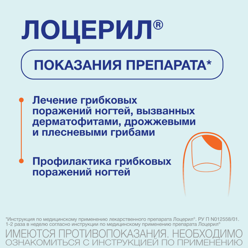 Лоцерил 5% лак для ногтей против грибка 5 мл