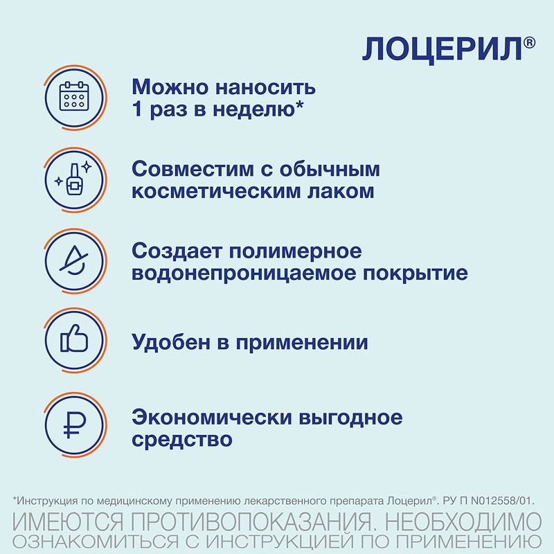 Лоцерил 5% лак для ногтей против грибка 5 мл