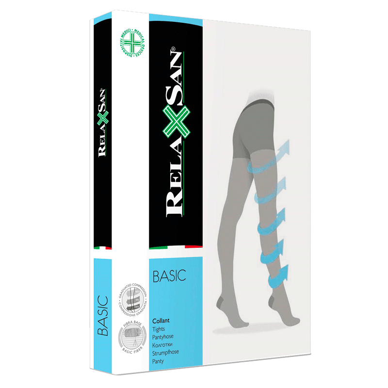 Relaxsan Basic Колготки компрессионные Collant Plus 2 класс компрессии 140 den размер 4 Телесные