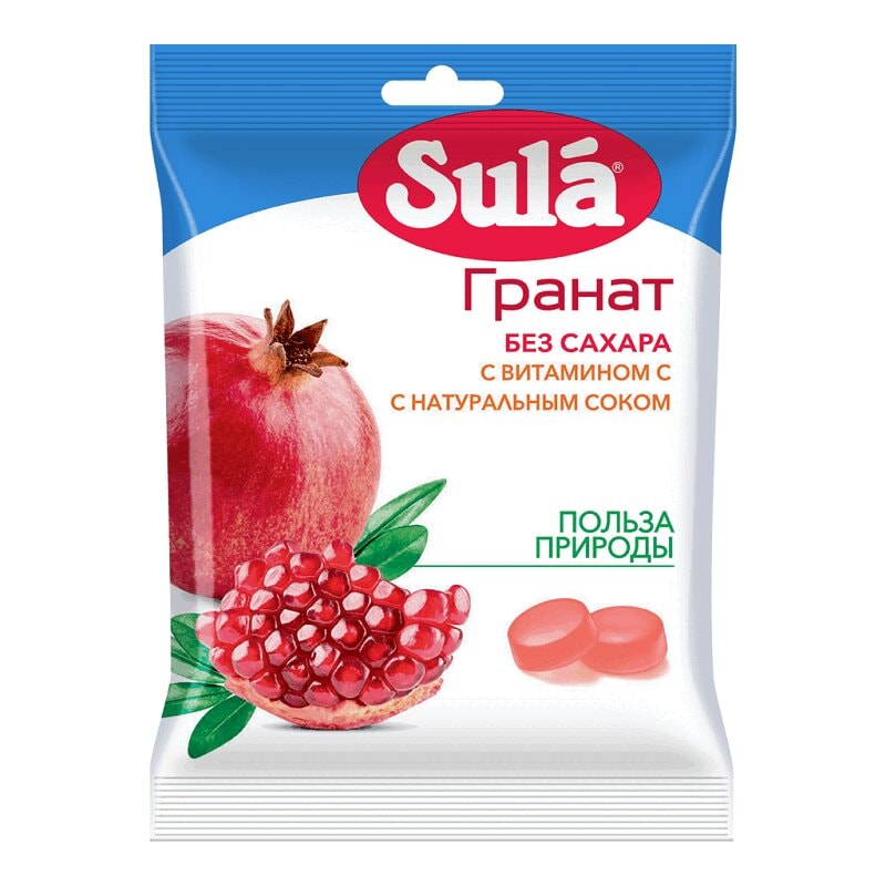 Sula Леденцы диабетические Гранат 60 г