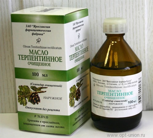 Терпентинное масло для наружного применения 100 мл