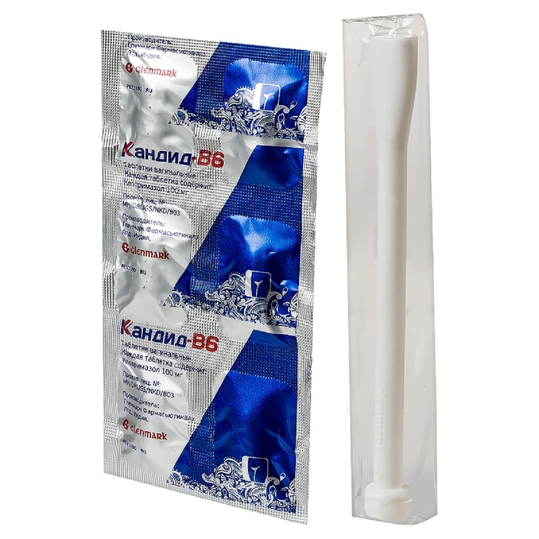 Кандид-В6 100 мг таблетки вагинальные 6 шт