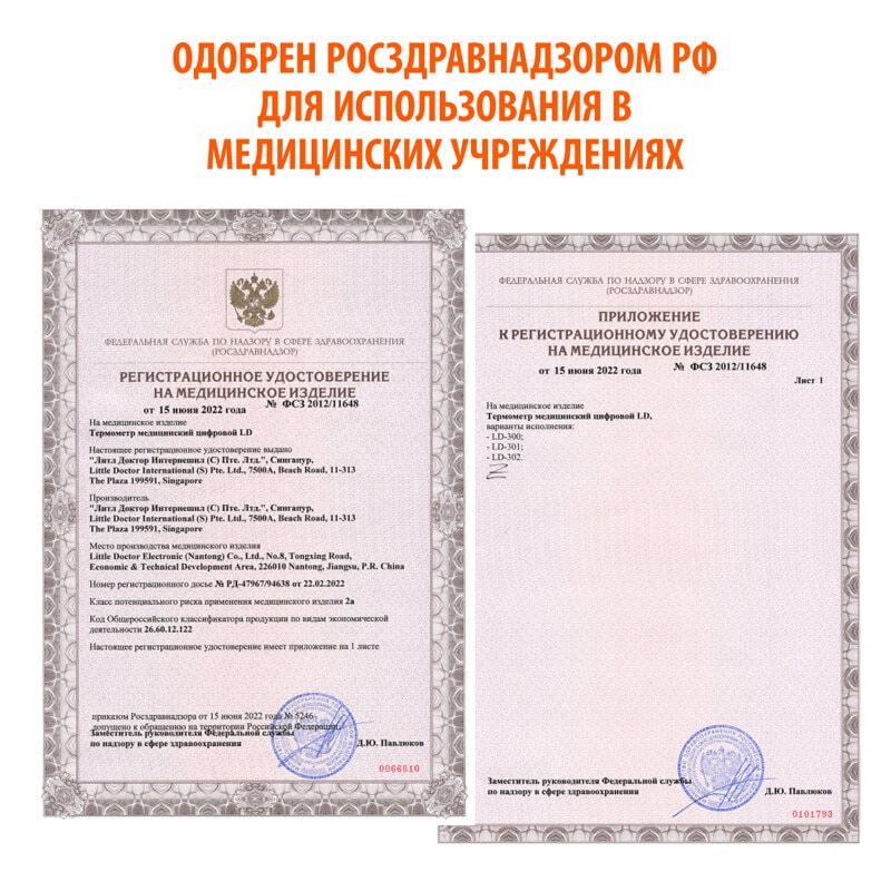 Little Doctor термометр цифровой LD-302 водозащищенный с гибким корпусом
