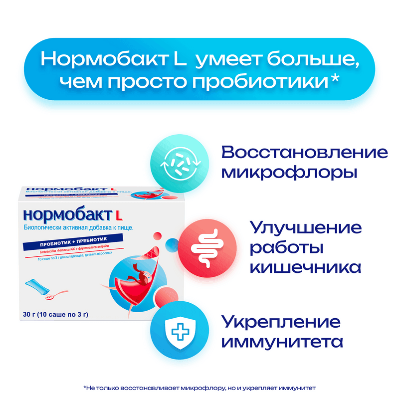 Нормобакт L порошок для приготовления раствора 3 г 10 шт