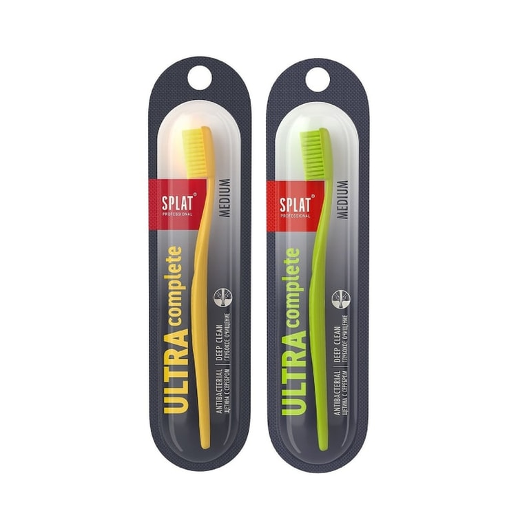Набор 2Х Splat Professional Ultra Complete Зубная щетка с ионами серебра Средняя жесткость