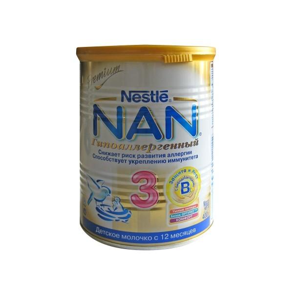 Детское питание Nan 3 смесь сухая 400 г гипоаллерген.