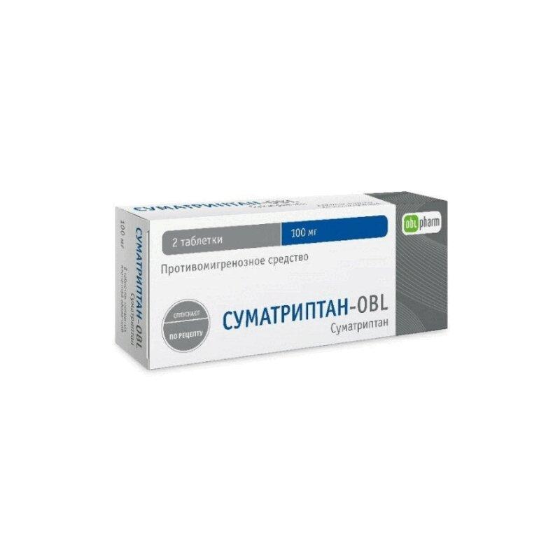 Суматриптан-OBL таблетки 100 мг 2 шт
